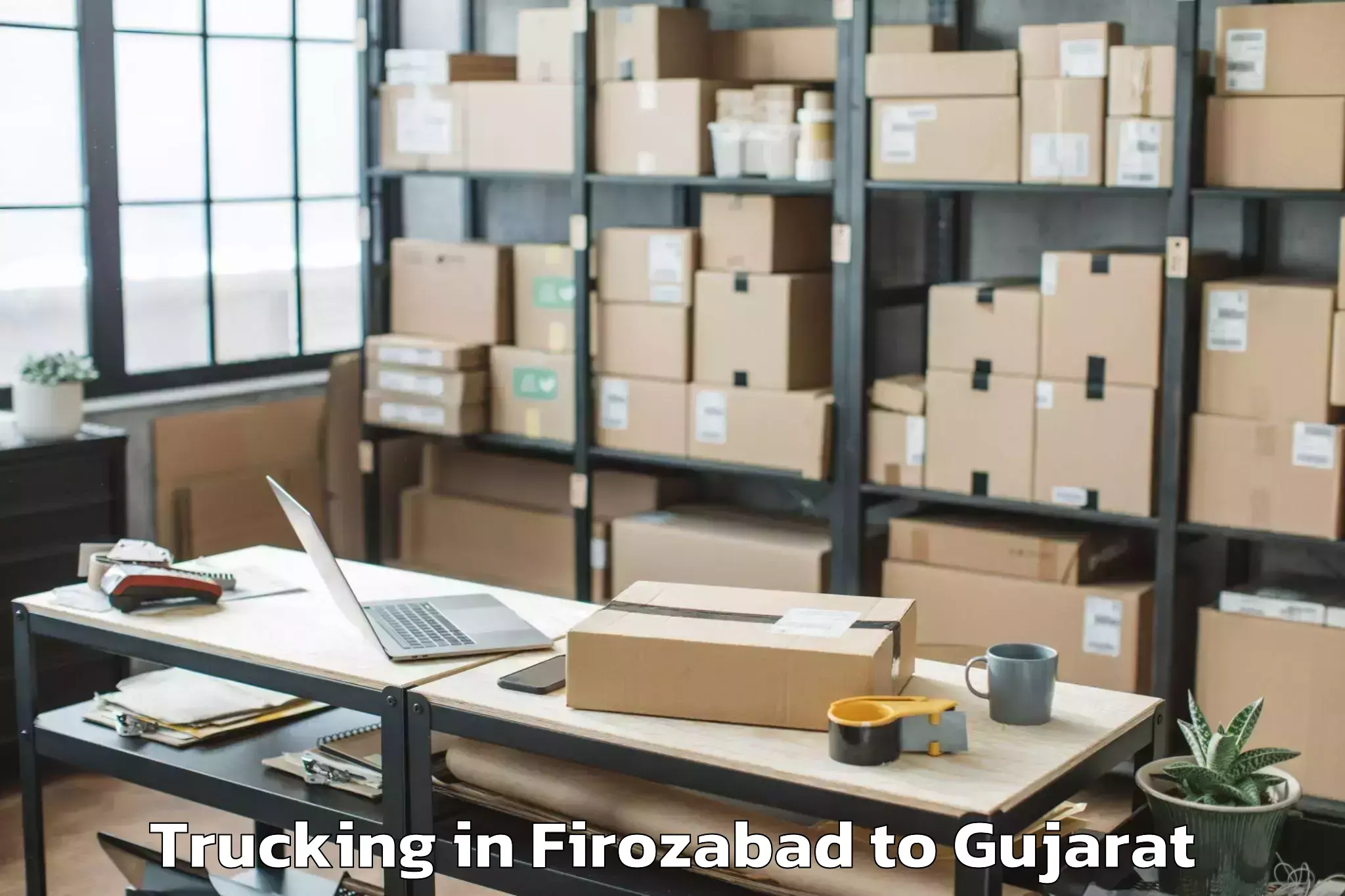 Hassle-Free Firozabad to Garbada Trucking